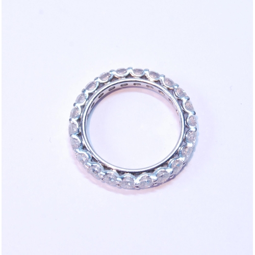 88 - Diamond eternity ring with twenty-two brilliants, each approximately .10ct, in platinum, size L.