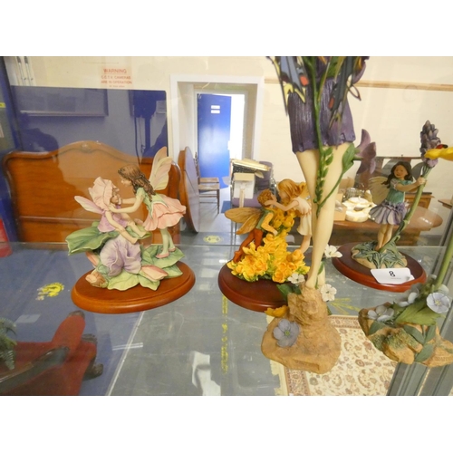 8 - Three 'Flower Fairies' figurines and two 'The Fairy Way' figures. (5)