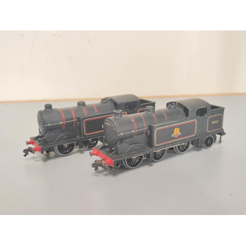 97 - Three Hornby OO gauge locomotives comprising of two BR 0-6-2 EDL17 Tank Locomotives locomotives and ... 