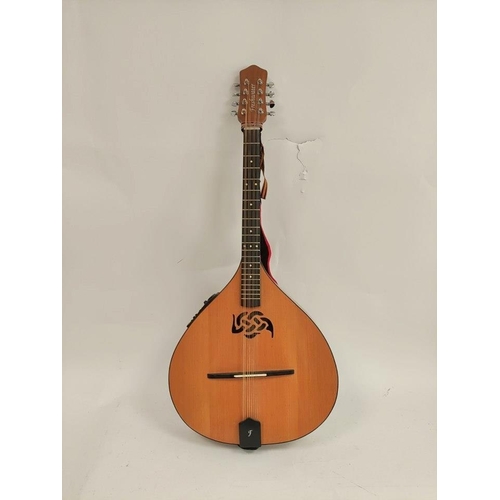 232 - David Freshwater luthier Fochabers Scotland electric octave mandolin of teardrop form. Interior labe... 