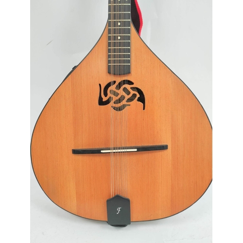 232 - David Freshwater luthier Fochabers Scotland electric octave mandolin of teardrop form. Interior labe... 