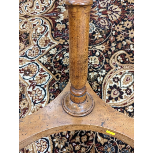 480 - 19th century mahogany music stand, with tilt-top, raised on turned support and tripod base, 120cm wh... 