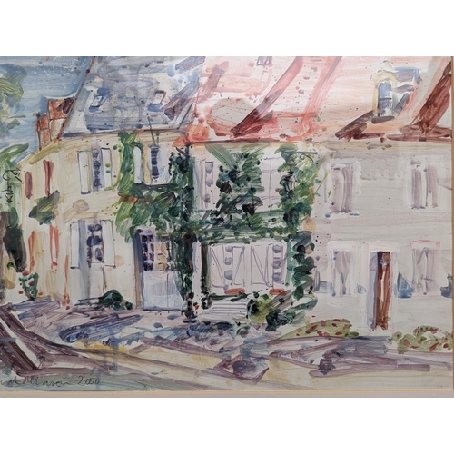 192 - SARAH MCLAREN (Scottish Contemporary) *ARR* Row Of Houses France Watercolour, signed and dated 2000 ... 