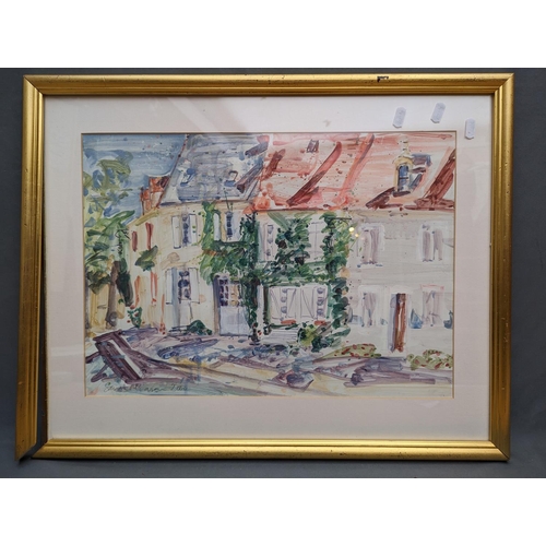 192 - SARAH MCLAREN (Scottish Contemporary) *ARR* Row Of Houses France Watercolour, signed and dated 2000 ... 