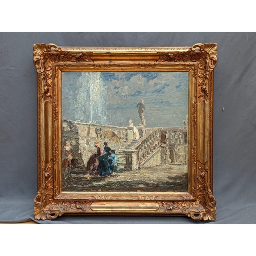 201 - EMMA CIARDI (Italian 1879-1933) La Fontana della Trieste Oil, signed lower right, dated 1922 verso, ... 