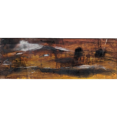 205 - ELEANOR CROW Paisage Amarillo II Mixed media on paper, unsigned, 13cm x 38cm.