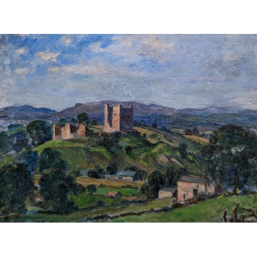 208 - Manner of JAMES WHITELAW HAMILTON RSA RSW (Scottish 1860-1932) Brough Castle Oil on board, signed wi... 