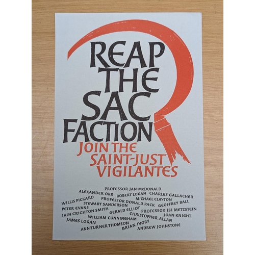 254 - IAN HAMILTON FINLAY (Scottish 1925-2006) *ARR* Reap The Sac Faction Join The Saint-Just Vigilantes (... 