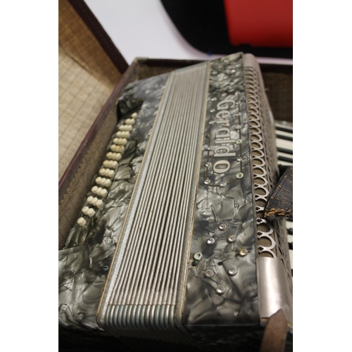 246 - Cased Geraldo accordion in fitted case