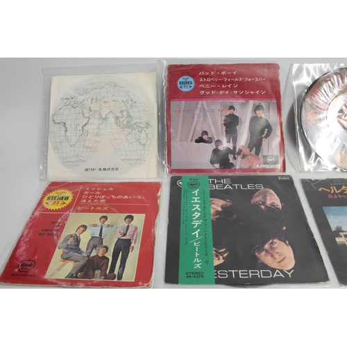 358 - Collection of Beatles singles to include Chinese/Japanese singles Yesterday, Helter Skelter, Bad Boy... 