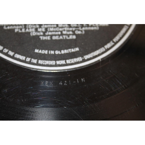 360 - The Beatles Please Please Me album on yellow and black Parlophone in Mono and another Beatles Love S... 