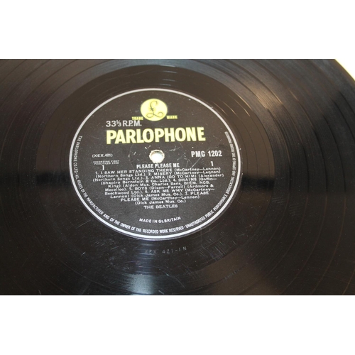 360 - The Beatles Please Please Me album on yellow and black Parlophone in Mono and another Beatles Love S... 