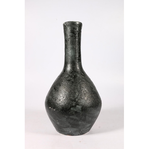 299 - Guido Gambone (Italian 1909-1969), a modernist pottery bottle vase with incised geometric polychrome... 