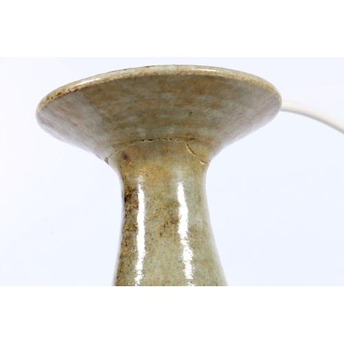 302 - Waistel Cooper (1921-2003), a studio pottery baluster lamp with drip glaze, signature to the undersi... 