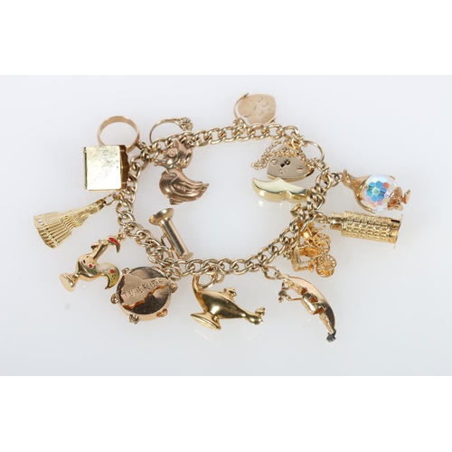 Metal link clearance charm bracelet