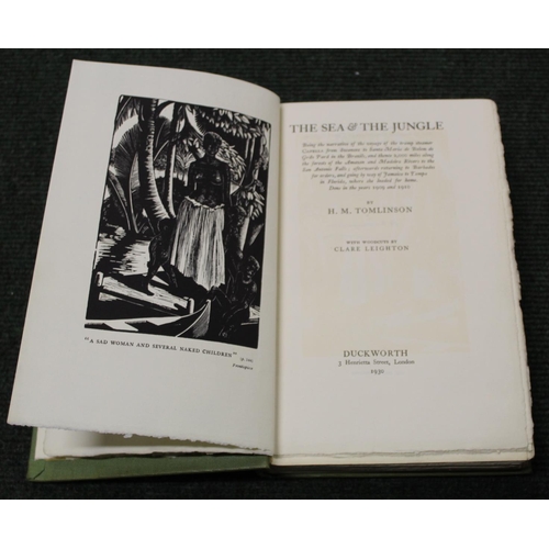 277 - TOMLINSON H. M.  The Sea & the Jungle. Signed ltd. ed. 495/515. Woodcut illus. by Clare Leighton... 