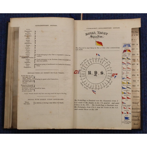 292 - ROYAL YACHT CLUB. Signals. Col. symbols, text illus. & 9 eng. plates of manoeuvres. Indexed Geog... 