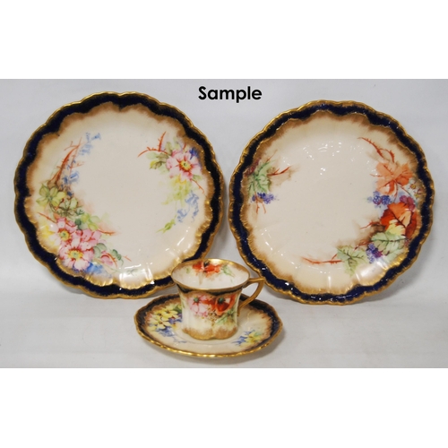 243 - Nautilus Porcelain composite part tea service (Possil Pottery, Glasgow) comprising a pair of biscuit... 