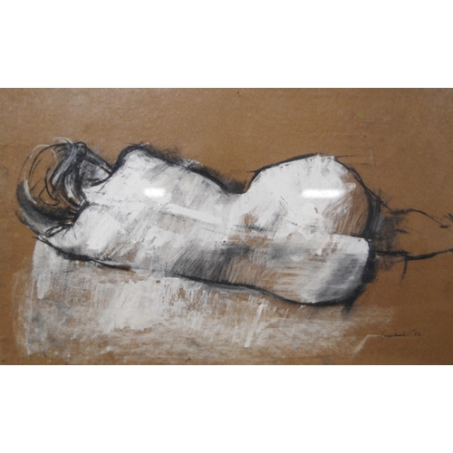 349 - In the Manner of Paul Cadmus (American, 1904 - 1999)Reclining female nudeSigned indistinctly and dat... 