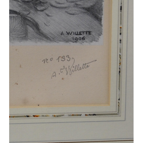 361 - Adolphe Willette (French, 1857 - 1926)Five erotic lithographsSigned and numbered in pencil, no. 132 ... 