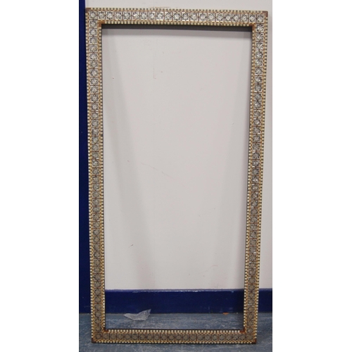 215 - Two near-matching antique Indo-Persian picture frames profusely inlaid with mother of pearl and bone... 