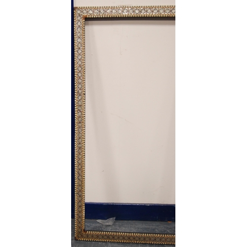 215 - Two near-matching antique Indo-Persian picture frames profusely inlaid with mother of pearl and bone... 