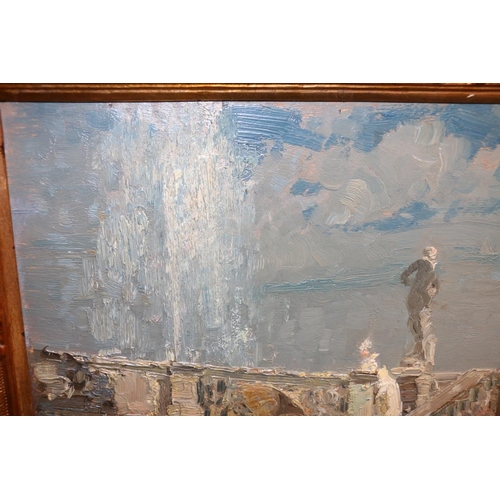 201 - EMMA CIARDI (Italian 1879-1933) La Fontana della Trieste Oil, signed lower right, dated 1922 verso, ... 