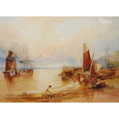 355 - Edward Brooke (British, 1846 - 1878)Tenby, Early MorningSigned, watercolour, 23.5cm x 32cm.... 