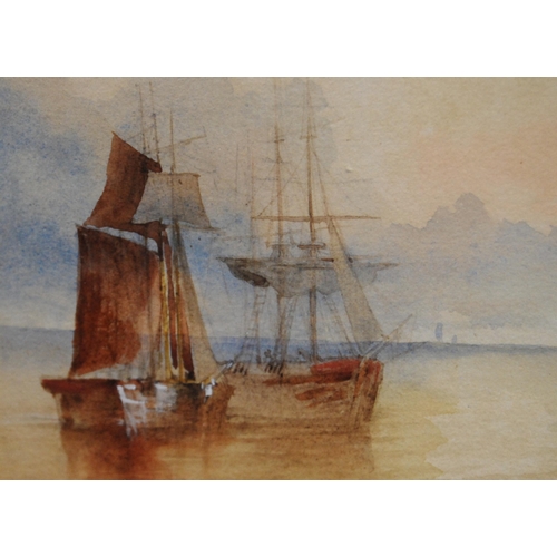 355 - Edward Brooke (British, 1846 - 1878)Tenby, Early MorningSigned, watercolour, 23.5cm x 32cm.... 