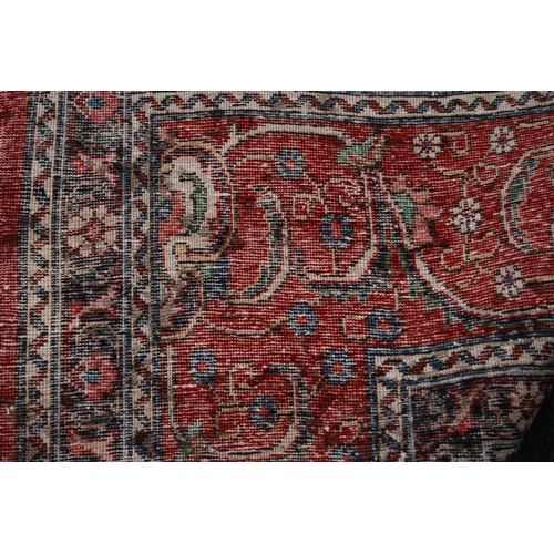 365 - Large Persian Keshan carpet with a large medallion to the centre within all over floral medallions a... 