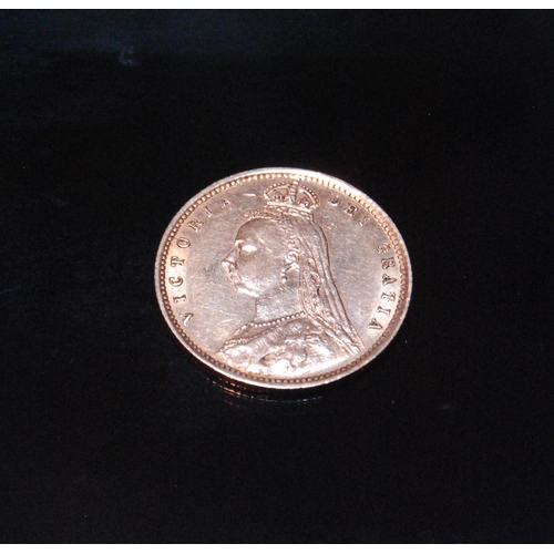 142 - Victorian gold half sovereign, 1892, 4g.