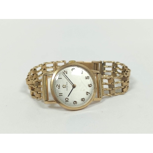 34 - Lady's Omega 9ct gold bracelet watch 1979. 19g gross.
