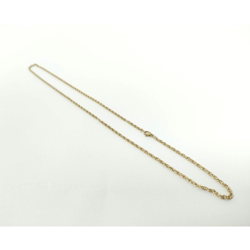 74 - Two 9ct gold necklets. 20g