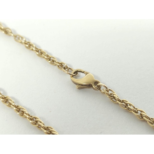 74 - Two 9ct gold necklets. 20g