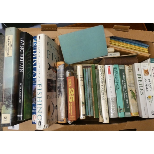 15 - Box of vintage books, Woodland and Wildlife interest.