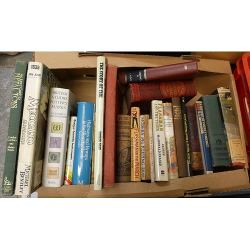 20 - Box of vintage books including reference books.