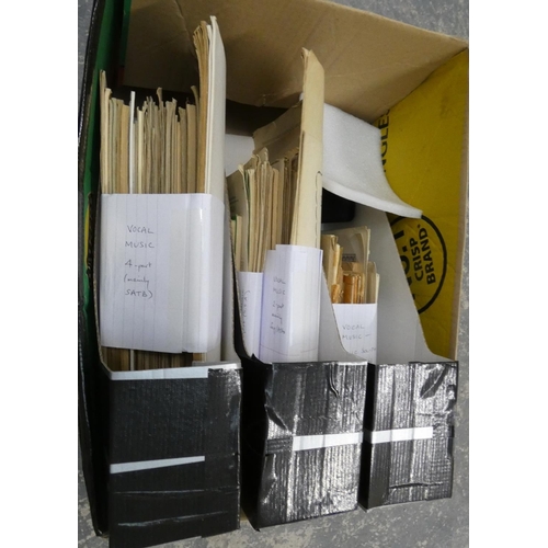 35 - Two boxes of 20th century sheet music.