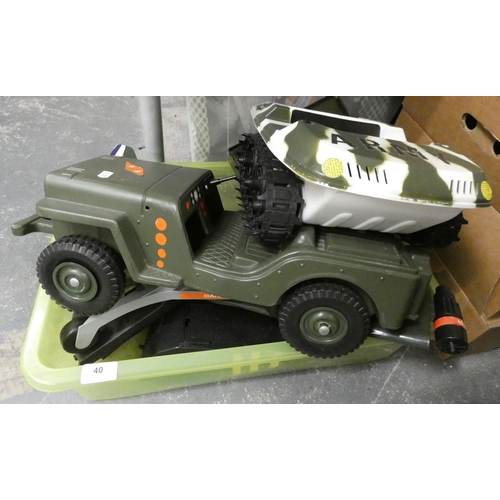 40 - Collection of action man vehicles.