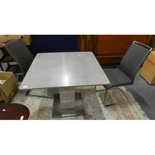 44 - Modern two seater dining table and chairs.