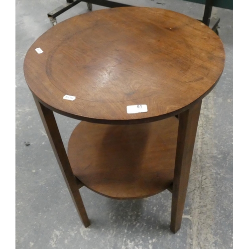 51 - Small round two tier side table