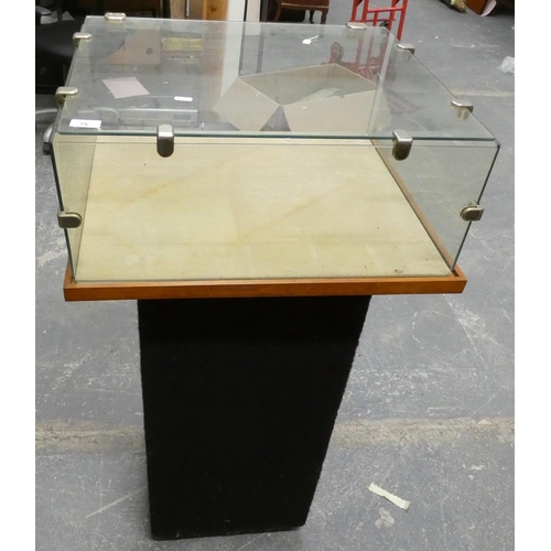 75 - Small glass display cabinet on stand.