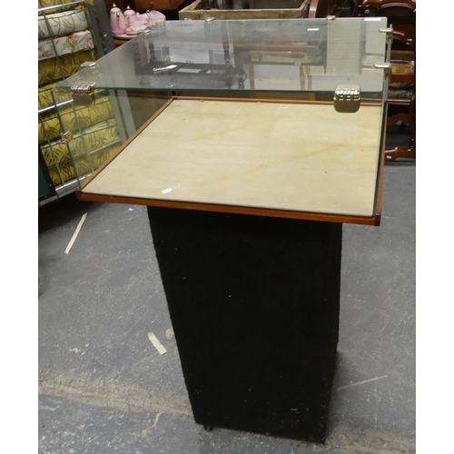 75 - Small glass display cabinet on stand.