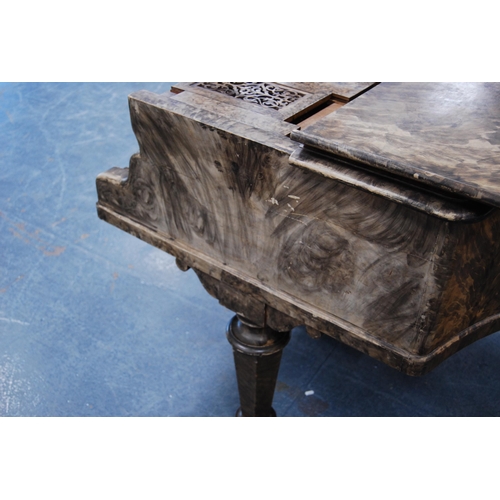 420 - Victorian walnut concert grand piano by Erard of London, patent no. 10703, stamped G Martin to the w... 