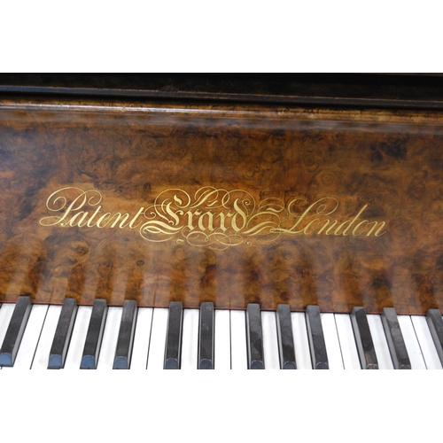 420 - Victorian walnut concert grand piano by Erard of London, patent no. 10703, stamped G Martin to the w... 