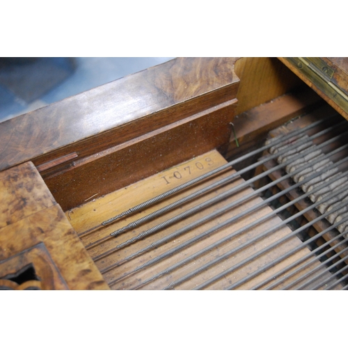 420 - Victorian walnut concert grand piano by Erard of London, patent no. 10703, stamped G Martin to the w... 