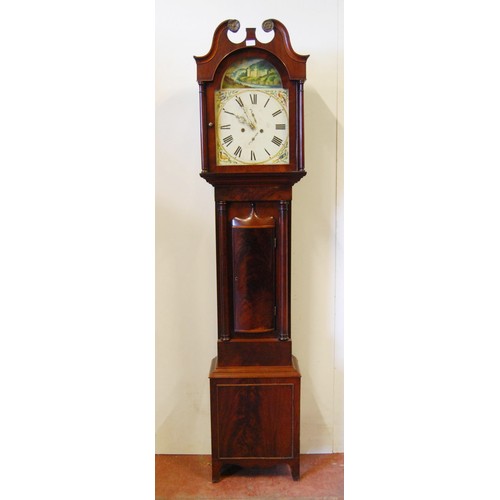 163 - William IV Scottish mahogany cased eight day longcase clock, c. 1835, the painted 12in dial marked i... 