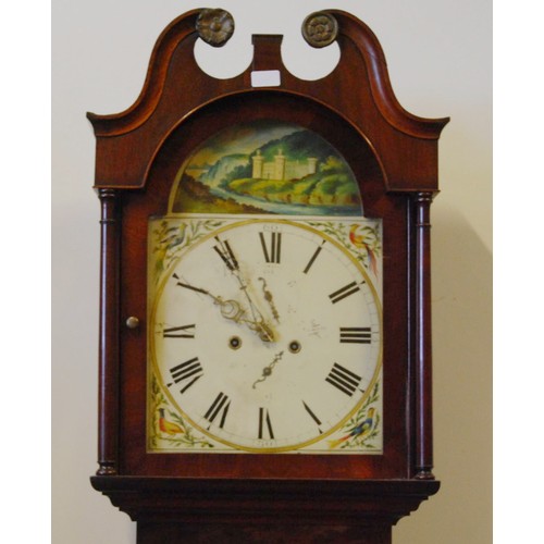 163 - William IV Scottish mahogany cased eight day longcase clock, c. 1835, the painted 12in dial marked i... 