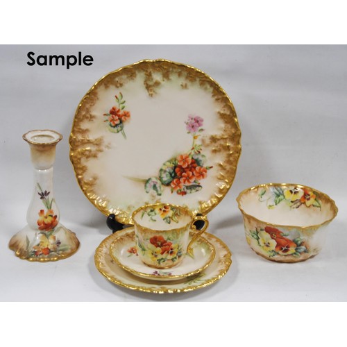 246 - Nautilus Porcelain part tea service (Possil Pottery, Glasgow) comprising six side plates, six saucer... 