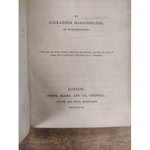 154 - MEREDITH MRS CHARLES.  Notes & Sketches of New South Wales. Half calf. 1844; also Alex... 