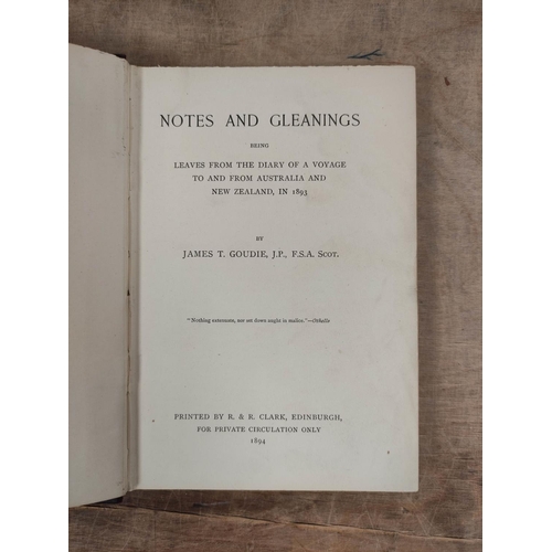 154 - MEREDITH MRS CHARLES.  Notes & Sketches of New South Wales. Half calf. 1844; also Alex... 